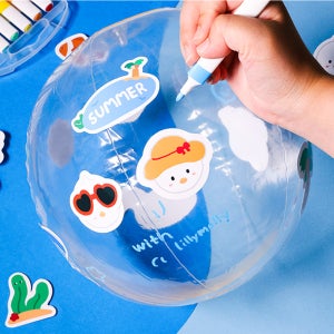 여름 투명 비치볼 공 만들기 바다 스티커 만들기 DIY 키트 (모든구성포함)
