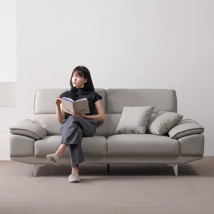 [희망일배송] 도모디자인 테오 3인용 천연 소가죽(Split) 소파