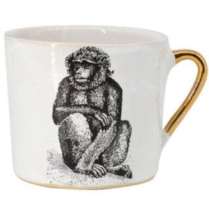 Kuhn Keramik 쿤케라믹 앨리스 초대형 커피잔 글램 머그컵 원숭이 핸드메이드