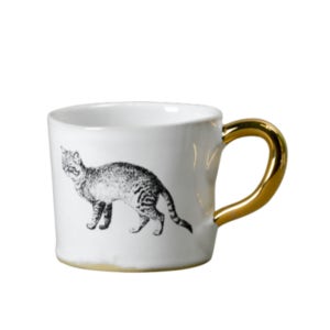 Kuhn Keramik 쿤케라믹 앨리스 소형 커피잔 글램 머그컵 고양이 핸드메이드