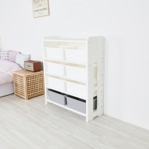 미루 라임 더블정리함(그레이) 점보바구니 국내제작 장난감수납함 확장가능