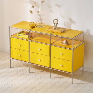 캐서 1200 2단 거실 미드센츄리 모듈 서랍장