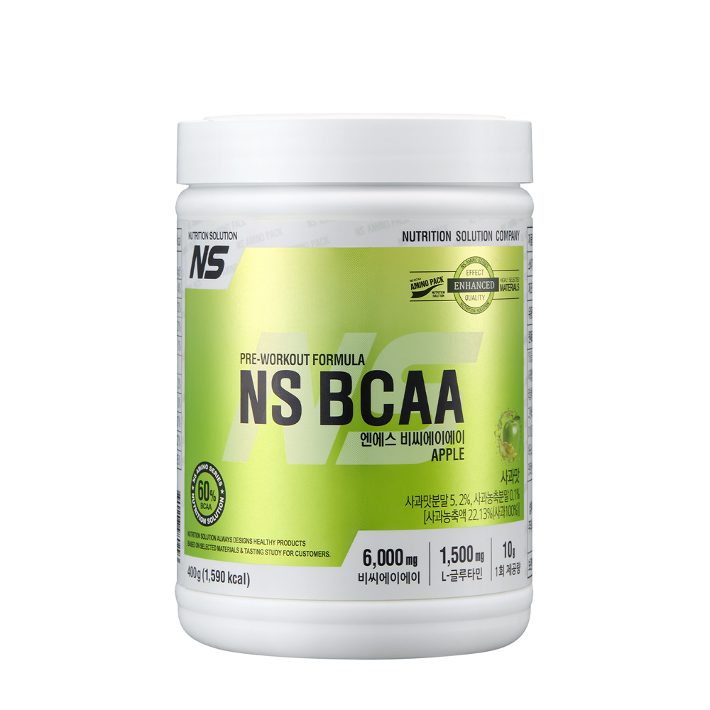NS BCAA 40회분 운동 헬스 시너지 부스터 아미노산 사과맛 400g