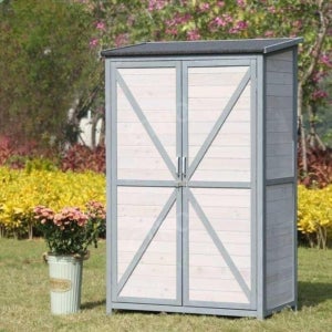 농기구 보관함 야외 수납장 원목 조립식 창고 소형 농막