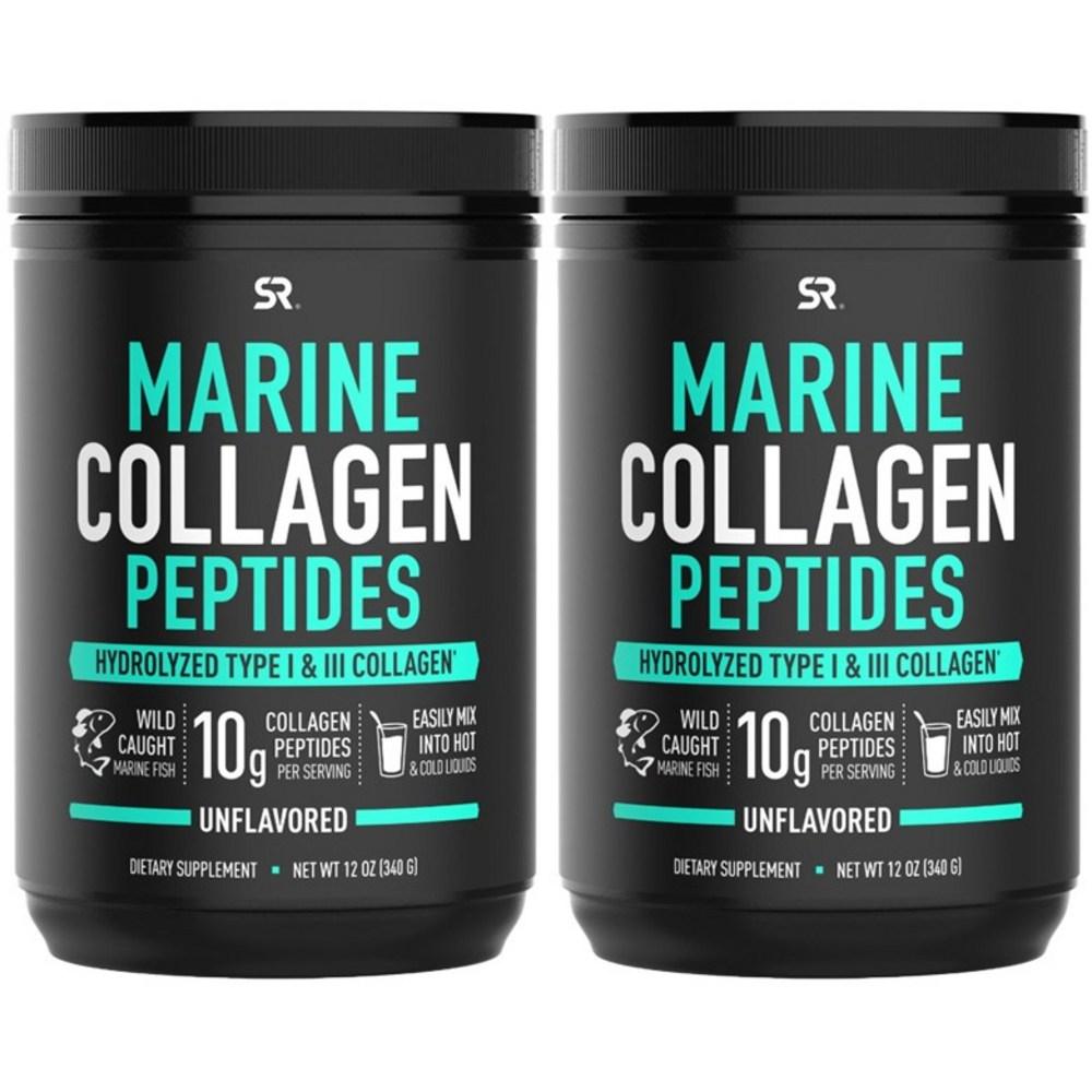 스포츠리서치 <b>마린 콜라겐 펩타이드 340g</b> 2개