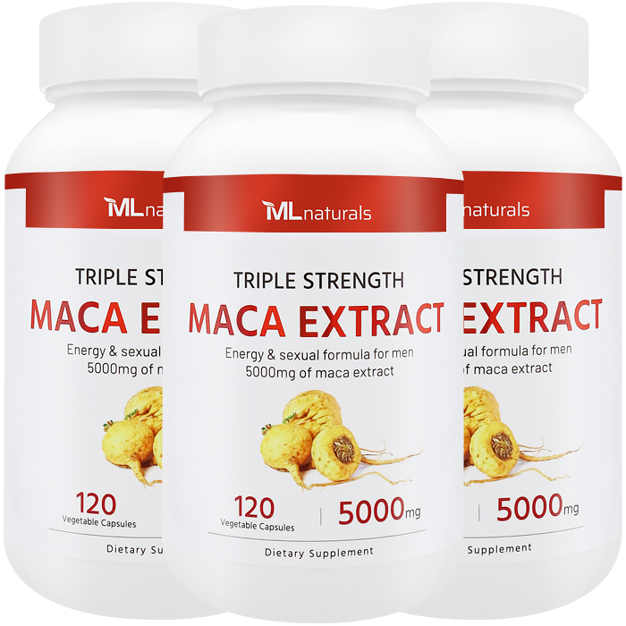 마이라이프 내추럴스 마카 추출물 5000 mg 120캡슐, 3개