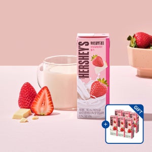 허쉬 초콜릿 드링크 딸기 190ml 24팩 [+허쉬 딸기 6팩 증정] [도착보장]