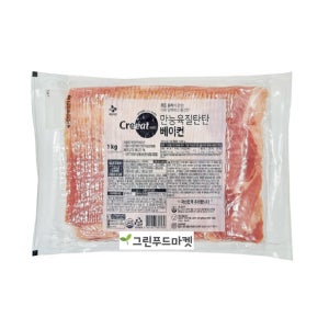 CJ 크레잇 육질탄탄 베이컨 1kg x 10개