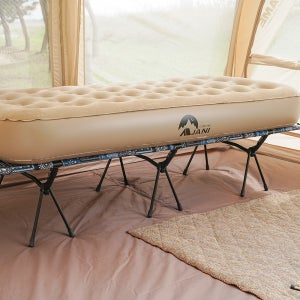 자니 캠핑 에어매트 자충매트 에어 베드 펌프내장형 25cm 싱글