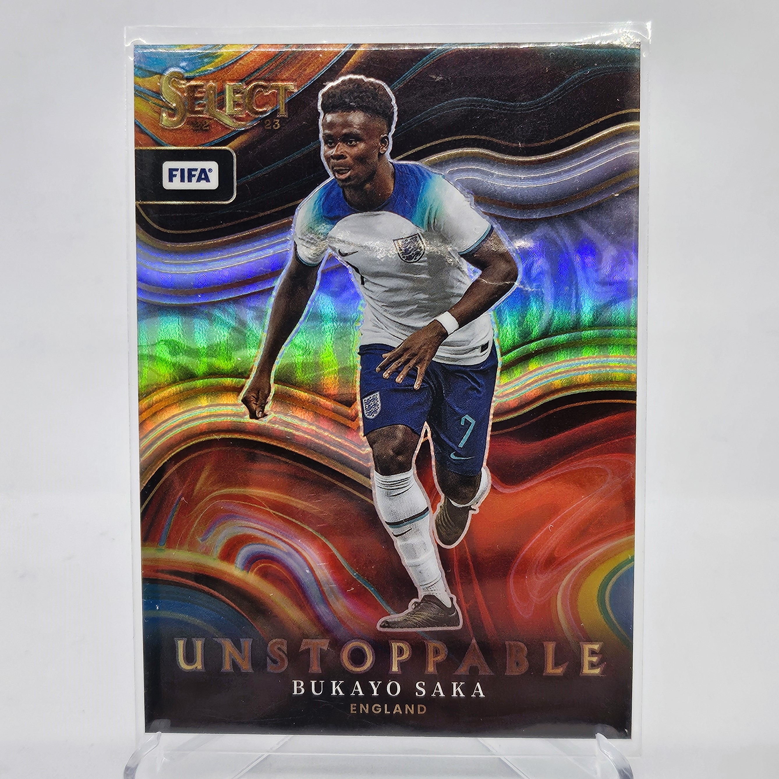 2022 2023 파니니 셀렉트 언스탑퍼블 부카요 사카 축구 카드 panini select unstoppable bukayo saka