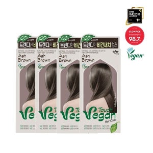 [동성제약] 이지엔 터치 비건 헤어컬러 애쉬 브라운 (4개) /새치 염색약