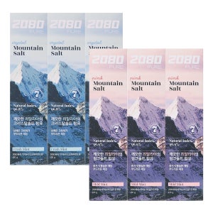 2080 퓨어마운틴 히말라야솔트 치약 핑크 3개 + 크리스탈 3개