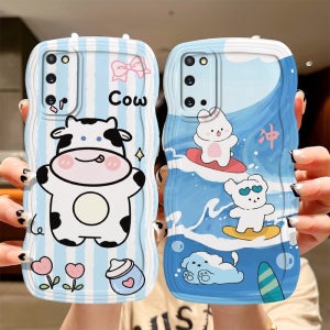 갤럭시 캐릭터 미니멀 S20FE S22 S21FE S20 물결 무늬 핫스팟 FE 케이스