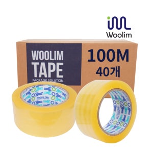 우림 박스테이프 LK40 100M 40개 OPP 투명 택배 포장용