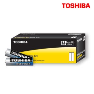 도시바 AA 건전지 LR6 알카라인 건전지 1.5V 40개입