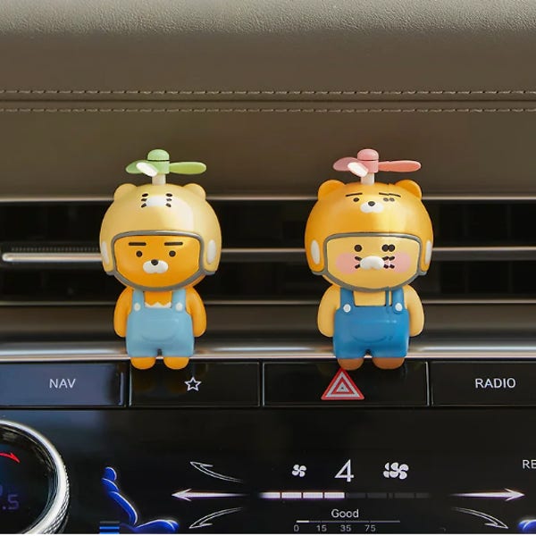 카카오프렌즈 날아라 춘식이 차량용 방향제 바람개비 방향제 새차선물