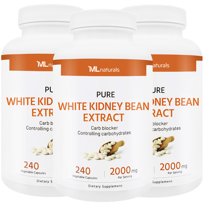 마이라이프 내추럴스 <b>흰 강낭콩 추출물</b> 2000 mg 240캡슐, 3개