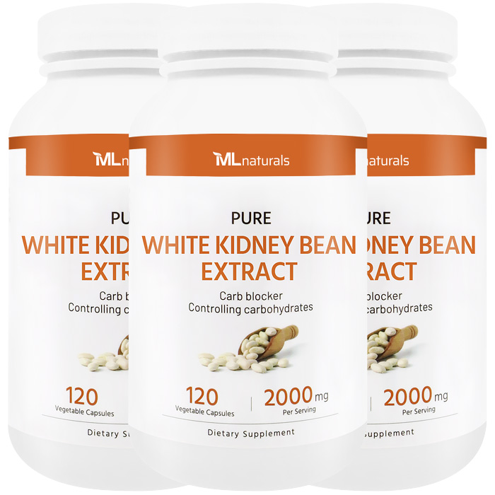 마이라이프 내추럴스 <b>흰 강낭콩 추출물</b> 2000 mg 120캡슐, 3개