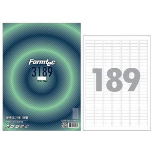 폼텍 분류표기용라벨 LQ-3189 20매 189칸