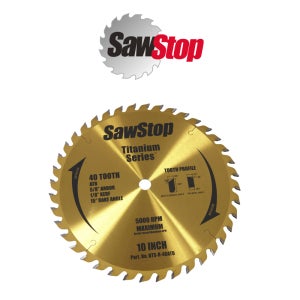 [SAWSTOP] 쏘스탑 10인치 프리미엄 티타늄 원형톱 BTS-R-40ATB 40T D254 X 3.176 X 15.88 Z=40 ICS/CNS/PCS 공용