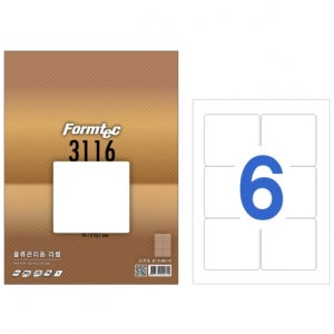 폼텍 물류관리용라벨 LS-3116 100매 6칸