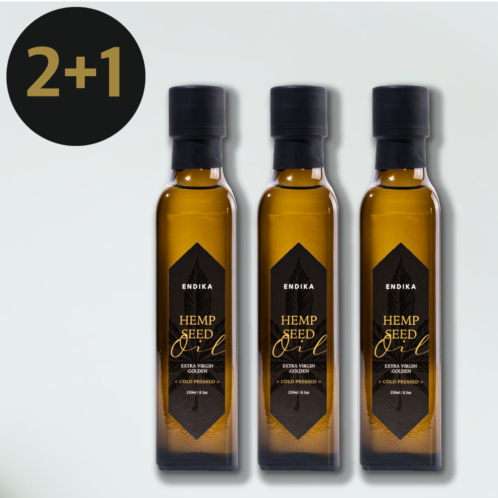 (2+1) 엔디카 미국산 <b>햄프씨드오일</b> 카나비노이드 <b>대마종자유</b>250ml 3개