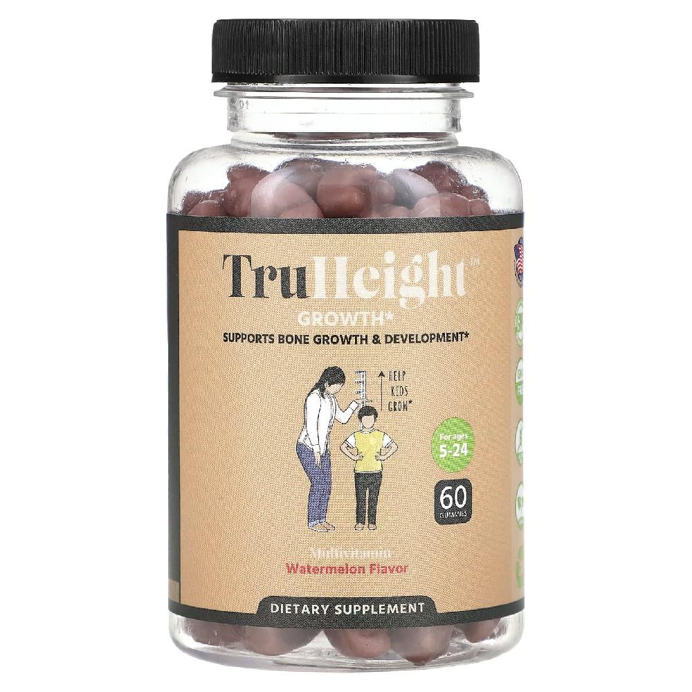TruHeight (<b>트루</b>하이트) 성장 종합비타민 5~24세 수박 구미젤리 60개