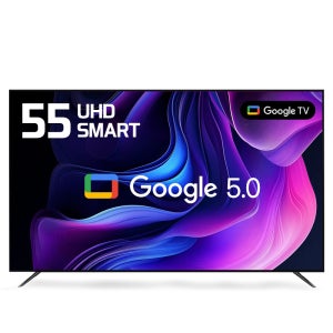 티브이지 139cm(55인치) UHD 4K 구글 스마트TV 베젤리스 삼텐바이미 대기업패널 중소기업TV