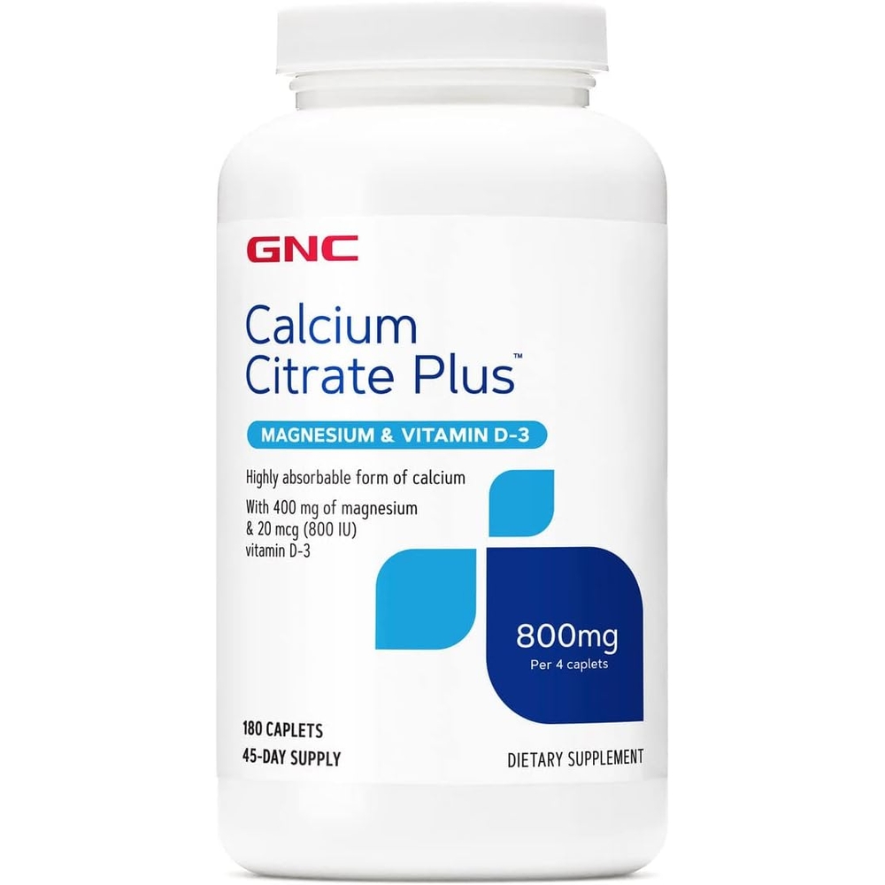 GNC <b>칼슘 시트레이트 마그네슘 비타민D3</b> 180정