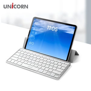 유니콘 휴대용 블루투스 3채널 무선키보드 충전식 태블릿 스마트폰거치 BK-1200SB