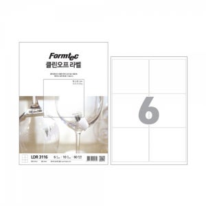 폼텍 클린오프라벨 LDR-3116 10매 6칸