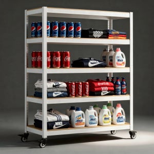 테무 스피드랙 홈던트 이동식 트롤리 5단 수납