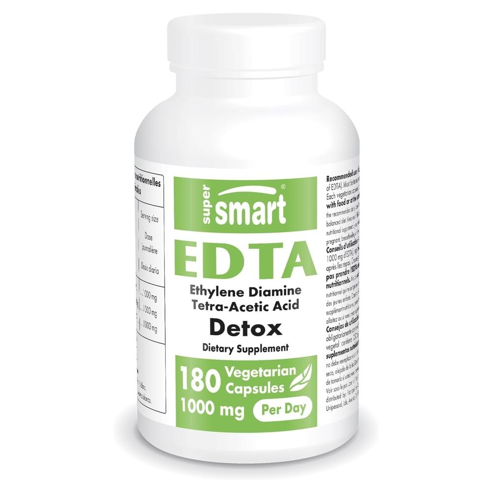 Supersmart EDTA 1000mg 180비건캡슐 칼슘 나트륨 보충제
