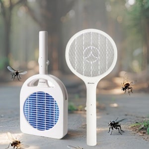 트랩전기모기채 모기유인 LED 램프 전기 충전식 버그킬러 2in1 멀티 해충퇴치