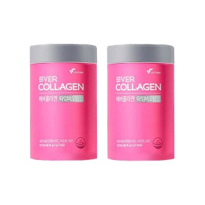 에버 콜라겐 김혜수 타임 비오틴 업 2통 2개월분 분말 먹는 저분자 펩타이드 석류향 가루