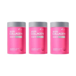 에버 콜라겐 김혜수 타임 비오틴 업 3통 3개월분 분말 먹는 저분자 펩타이드 석류향 가루