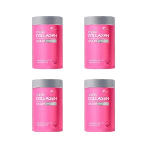 에버 콜라겐 김혜수 타임 비오틴 업 4통 4개월분 분말 먹는 저분자 펩타이드 석류향 가루