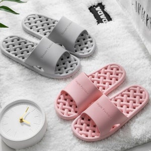 미끄럼 방지 욕실 슬리퍼 여성용 그레이