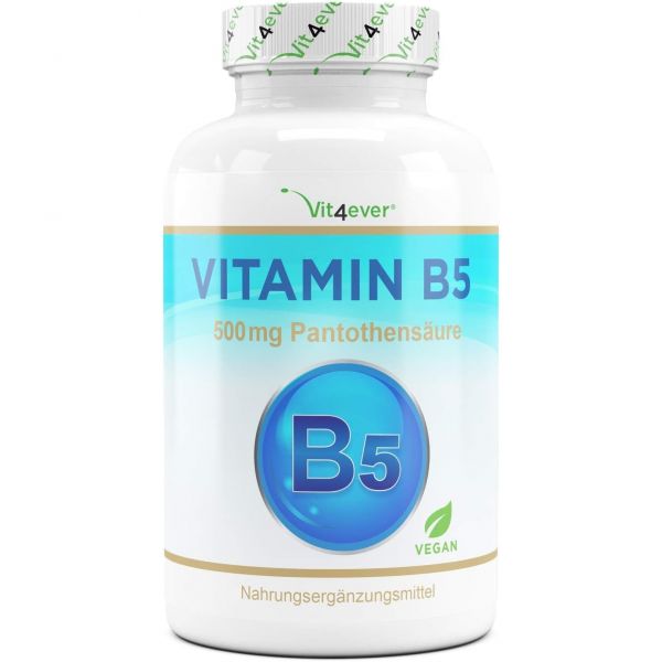 Vit4ever 비타민 <b>B5500mg</b> 180캡슐 <b>판토텐산</b> 높은 선량 프리미엄