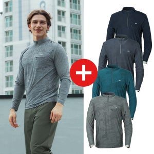 1+1 MOLEX 모렉스 여름 남성 남극 아이스 긴팔티셔츠 집업 등산티 작업복 상의 327