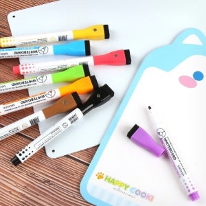 파스텔클레이 자석 화이트 보드 지우개 마카 펜 8색 세트