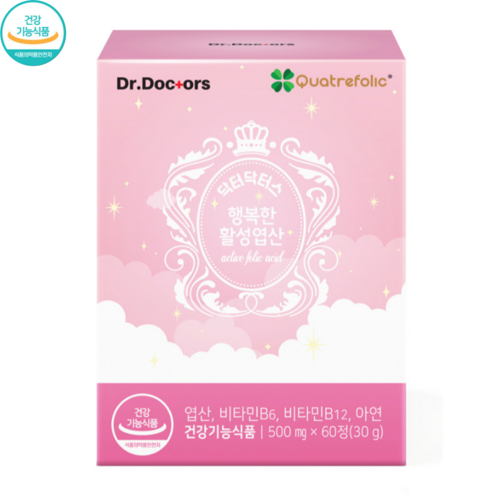 활성 엽산 60캡슐 행복한 활성형 엽산 비타민 아연 [<b>닥터닥터스</b>]
