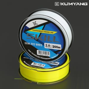 금양피싱 SKILL 세미플로팅 200M 바다원줄 (형광그린, 화이트) 갯바위 선상 원투낚시