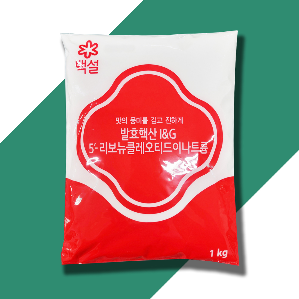 CJ 백설 조미료 MSG 5-리보뉴클레오티드이나트륨 1kg 바이오<b>핵산</b> 아이지 IG