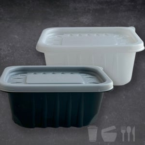 반죽용기 400ml 대 사각 반투명 검정 흑색 600개 반찬 국물 다용도포장용기(EH)