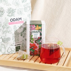 오담 카페인없는 슬림차 블렌딩티 물대용 레몬 시나몬 자몽 히비스커스 티백 차 선물 세트