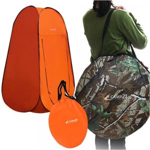 1인용 간이 탈의실 양문형 샤워부스 텐트 원터치 캠핑 낚시 휴대용