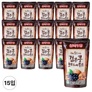 삼육두유 검은콩 호두&아몬드 파우치 190ml, 15개