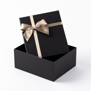 골드 리본선물상자 블랙 17x14.5x7.5cm