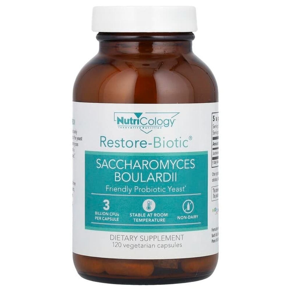 뉴트리콜로지 <b>리스토어</b> <b>바이오틱 사카로미세스 보울라디</b> 베지캡슐 120개